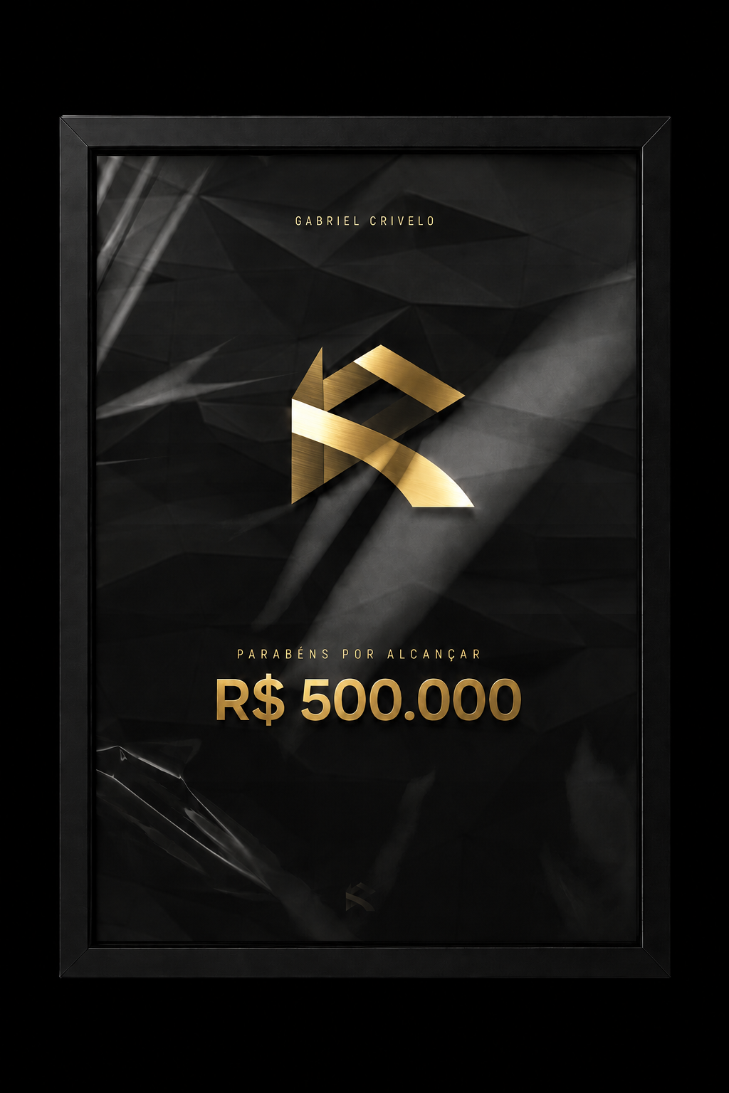 Placa de faturamento Rise de R$ 500.000