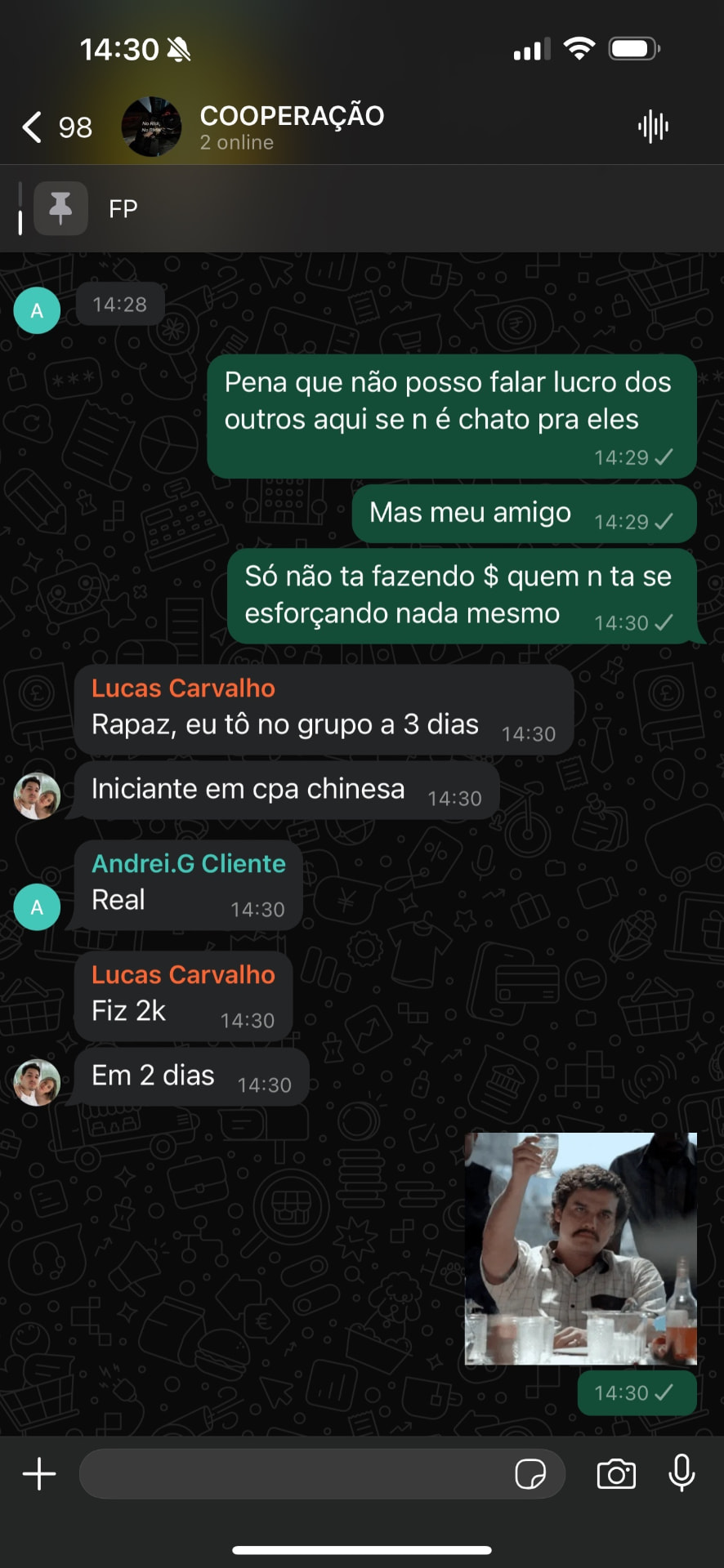 Feedback real de cliente sobre as Cooperações de CPA